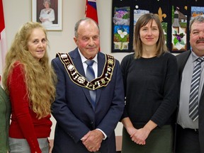 Northern Bruce Peninsula council: From left to right: Coun. Laurie "Smokey" Golden, Deputy Mayor Debbie Myles, Mayor Milt McIver, Coun. Megan Myles and Coun. James Mielhausen. (Screen shot from municipal website)