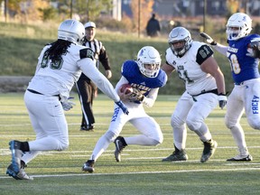 The Bev Facey Falcons are hoping to bring their football program back to prominence with a revamped coaching staff for the fervently-hoped-for fall campaign. Photo courtesy Kelli Brons/File