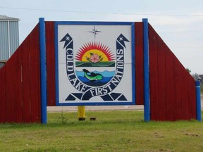 A sign welcoming visitors to Cold Lake First Nations. FILE PHOTO