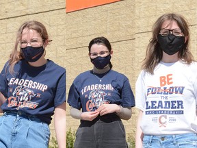 Gracie Brade (from left to right), Dayna Kindermann, Victoria Harrison, Liam Jones, and Ella Johnson make up a small portion of W.H. Croxford's Student Leadership Program. Students of the program managed to make some impressive strides even through pandemic hardships. Photos by Riley Cassidy