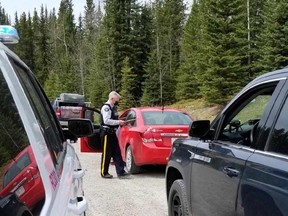 An RCMP traffic stop over the Victoria Day long weekend. PHOTO BY RCMP