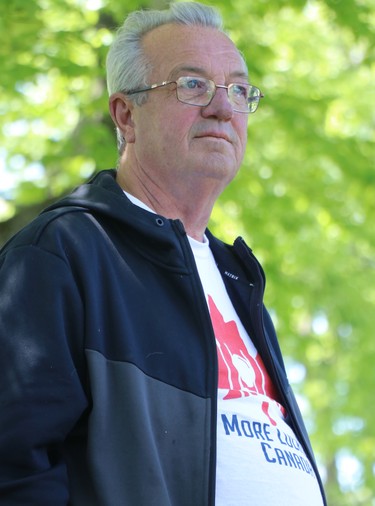 Independent MPP Randy Hillier at anti-lockdown demonstration at Bellevue Park in Sault Ste. Marie, Ont., on Saturday, May 29, 2021. (BRIAN KELLY/THE SAULT STAR/POSTMEDIA NETWORK)