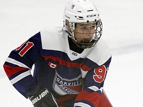 Nick Lardis in action with the Oakville Rangers.