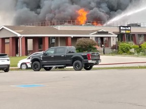 A fire caused extensive damage to the Sutton Park Inn in Kincardine Wednesday afternoon. SUPPLIED