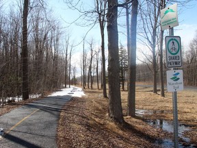 A recreational path in Guindon Park, on Tuesday April 10, 2018 in Cornwall, Ont. Alan S. Hale/Cornwall Standard-Freeholder/Postmedia Network