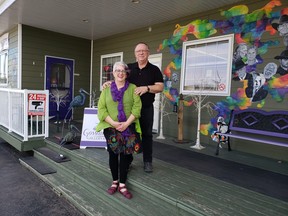 Wabamun's Gossamer Gallery & Gifts, owned by Lois (left) and Len (right) Hannam, has been named a finalist in the 2021 Alberta Business Awards of Distinction (ABAD). Photo by Sharon Samartino.