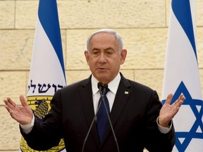 Israeli Prime Minister Benjamin Netanyahu. Debbie Hill/Pool via REUTERS/File Photo