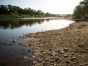 The drought-stricken American River is pictured near the Glenbrook Park River Access near Sacramento,California, U.S., May 10, 2021. Picture taken May 10, 2021. REUTERS/Nina Riggio NO RESALES. NO ARCHIVES ORG XMIT: HFS-GGGN01
