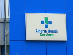 An Alberta Health Services sign in a recent photo. Since COVID-19's arrival, Meaghen Allen says her job now includes protecting herself along with the health of Albertans. While still determined to carry out their duties, the Alberta Health Services inspector says often white-hot hostility generated by their enforcement actions has put her and her colleagues on the defensive.