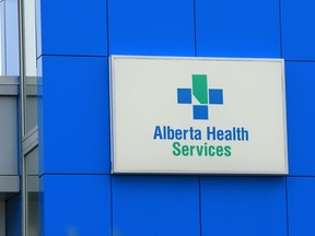 An Alberta Health Services logo. Three rural Alberta emergency departments have had to temporarily shut their doors due to staffing shortages related to the COVID-19 pandemic.