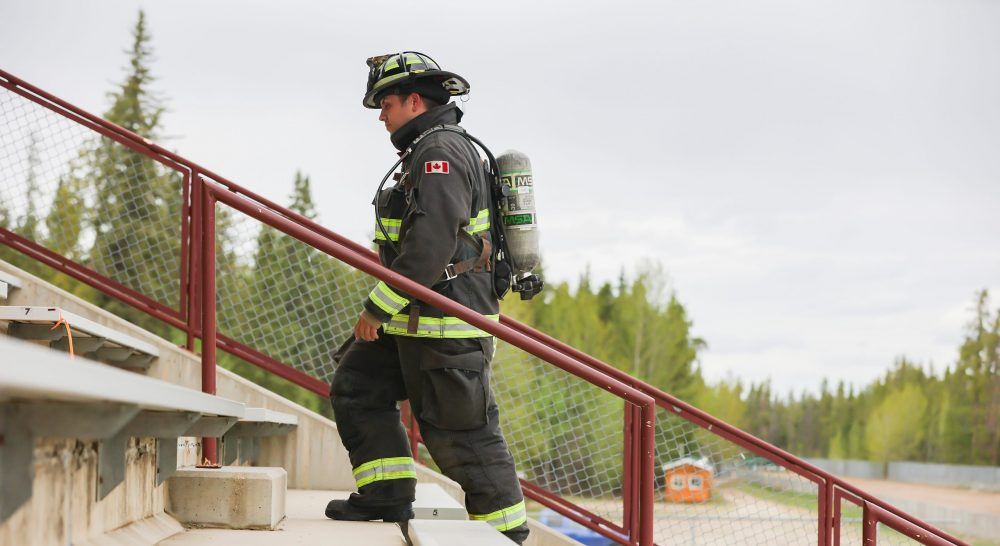 It's a long way to the top for a Grande Prairie firefighter Grande