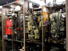 Uniforms on display at the Fort McMurray Legion on Saturday, May 29, 2021. Laura Beamish/Fort McMurray Today/Postmedia Network