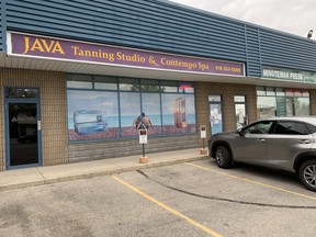 Java Tanning Salon at Charing and North Park streets is open,  and has asked clients not to come in if they have been recently vaccinated.