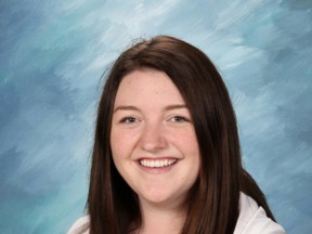 Kaitlynn Frost, a first-year teacher at the Grande Prairie Composite High School, is Grande Prairie Public School Division Trustee's nominee for the Edwin Parr Award.