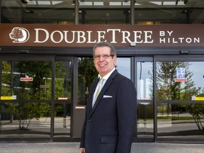 Joe Drummond, a fixture in the London hotel business, is retiring from his job as general manager of Double Tree by Hilton on Friday. (DEREK RUTTAN/The London Free Press)