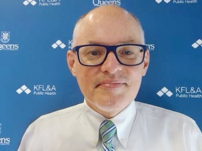 Dr. Kieran Moore, Medical Officer of Health for Kingston, Frontenac and Lennox and Addington Public Health, during a media conference call on Tuesday, Feb. 23, 2021.