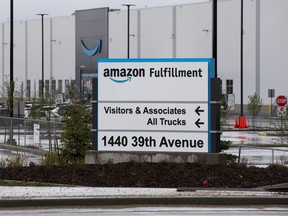 Amazon's Nisku warehouse had an outbreak for more than five beginning last November and this April. The two outbreaks landed the warehouse on Alberta's outbreak list for more than five-and-a-half months, longer than any other workplace in the Edmonton Zone outside of health-care, corrections and shelters. Taken on Tuesday, May 18, 2021 in Edmonton.