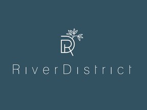 The new logo, presented to city council Monday night, for the rebranded River District.