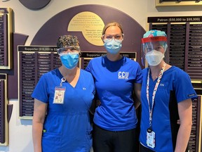 Registered nurse Joanne DeVries with daughters Caitlin and Danielle, both registered nurses.