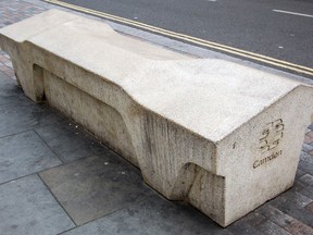The Camden Bench is designed to make it uncomfortable.