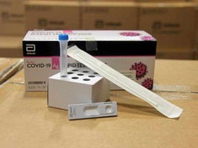 COVID-19 rapid test kits are being distributed to area businesses.