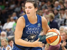 Bridget Carleton playing for the Minnesota Lynx, in a file photo from 2019. Getty Images

Not Released