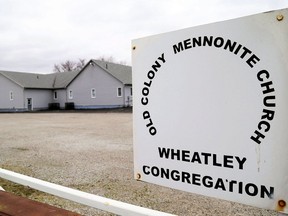 Old Colony Mennonite Church in Wheatley, Ont., is pictured on Monday, Dec. 28, 2020. Mark Malone/Postmedia Network