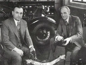 Wallaceburg-born Peter M. Martin, left, with Henry Ford. Handout Photo