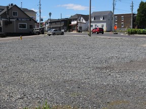 Site of the old Poirier Furniture store, which was destroyed by fire three years ago. Photo Thursday, May 27,  in Cornwall, Ont. Todd Hambleton/Cornwall Standard-Freeholder/Postmedia Network