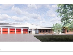 Handout/Cornwall Standard-Freeholder/Postmedia Network
A J.L. Richards and Associates Ltd. concept design for the City of Cornwall's new fire services station and headquarters, presented at the May 25, 2021, council meeting.

Handout Not For Resale