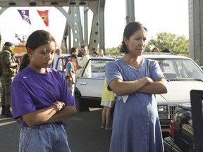 Handout/Cornwall Standard-Freeholder/Postmedia Network
A EMAfilms photo of Kiawenti:io, left, as Beans, and Rainbow Dickerson, as Lily, during filming of Tracey Deer's film Beans, in the summer of 2019.

Handout Not For Resale