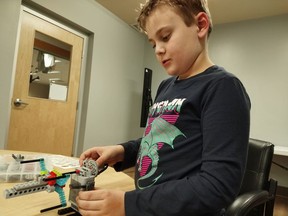 Seven year old Carter in a tutoring lesson at the Boys and Girls Club in December of 2019. Handout photo