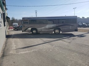 A pandemic solution to the box office, this RV will serve as the ticket booth for the proposed drive-in in Gananoque. The facility is to be located at 345 Herbert St. behind the current Silver Cinema. (Paul Peterson/Supplied Photo)