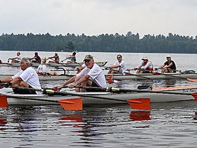 Rowers take part in a rowing expedition in 2012.