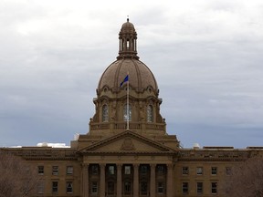 The Alberta Legislature in Edmonton has become a primary filming location for HBO's forthcoming television adaptation of The Last of Us (2013). PHOTO BY IAN KUCERAK/POSTMEDIA.