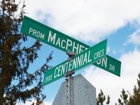The intersection of Centennial Crescent and MacPherson Drive in the Municipality of East Ferris, pictured Wednesday. Michael Lee/The Nugget