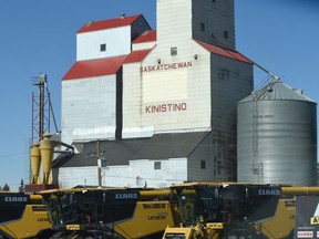 A grain elevator at Kinistino. Photo Susan McNeil.