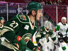 Courtesy Iowa Wild 

Ryan O'Rourke signed his first NHL contract with the Minnesota Wild on Thursday