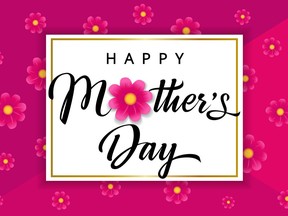 Happy Mothers Day calligraphy banner with flowers on pink background. Vector rose color chamomile blossom decoration for Mother's day special offer poster. Best Mom ever

Not Released (NR)
