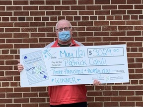 Patrick Cahill was the week 11 winner of the Pembroke Regional Hospital Foundation's Catch the Ace progressive jackpot raffle. He won the weekly pot amount of $3,029. Submitted photo