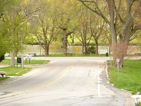 A storm sewer diversion line planned for underneath Queen Street will help divert excess stormwater from downtown Stratford into Lake Victoria to further prevent flooding in the city. Galen Simmons/Beacon Herald file photo/Postmedia Network