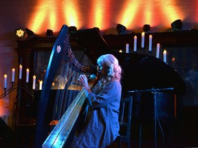 Stratford singer-songwriter Loreena McKennitt performs during a sound check before filming begins on her section of the Stratford Signatures on-demand concert at Knox Presbyterian Church in Stratford on Monday May 31, 2021. Galen Simmons/The Beacon Herald/Postmedia Network
