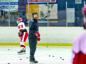 Jamie Henderson will continue to coach the Soo Jr. Greyhounds of the Great North Under 18 Hockey League while also taking over as the new general manager of the Soo Thunderbirds of the Northern Ontario Jr. Hockey League. BOB DAVIES/SAULT THIS WEEK