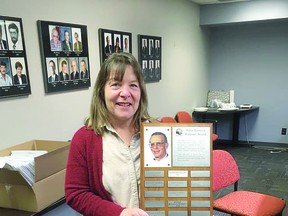Michele McCleave-Kennedy displays the John Bennett Labour Award. Photo provided.