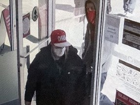 Sarnia police are looking for two suspects they say stole almost $1,000 in property from a drug store in Bright’s Grove. Sarnia police