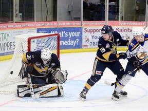 The Spruce Grove Saints wrapped up the AJHL season this past week. Photo by David Ross.