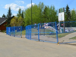 The City of Spruce Grove has installed a fence around the Spruce Grove Skate Park to help reinforce public health measures.