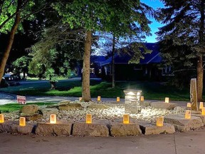 A photo from a home luminary ceremony during the last year's Canadian Cancer Society's Relay For Life event. This year, the Canadian Cancer Society will be holding a virtual Relay For Life ceremony June 12, with a special Sarnia event taking place June 11. Handout/Sarnia This Week