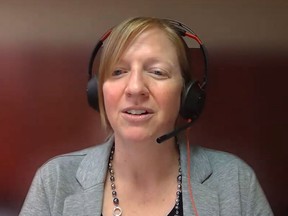 Dr. Lianne Catton, medical officer of health for the Porcupine Health Unit, addresses local media during an online press conference held Tuesday.

Screenshot