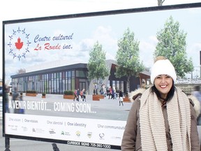 Centre culturel La Ronde executive director Lisa Bertrand is seen in November 2019 on the site of a proposed new cultural centre to replace the one damaged in a November 2015 fire. The federal government announced on Friday it is providing $2.5 million towards the reconstruction of the centre.

RICHA BHOSALE/The Daily Press